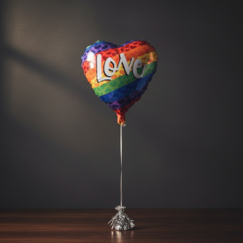 Rainbow Heart Balloon