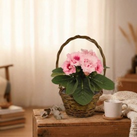 Pink Gloxinia Plant with...